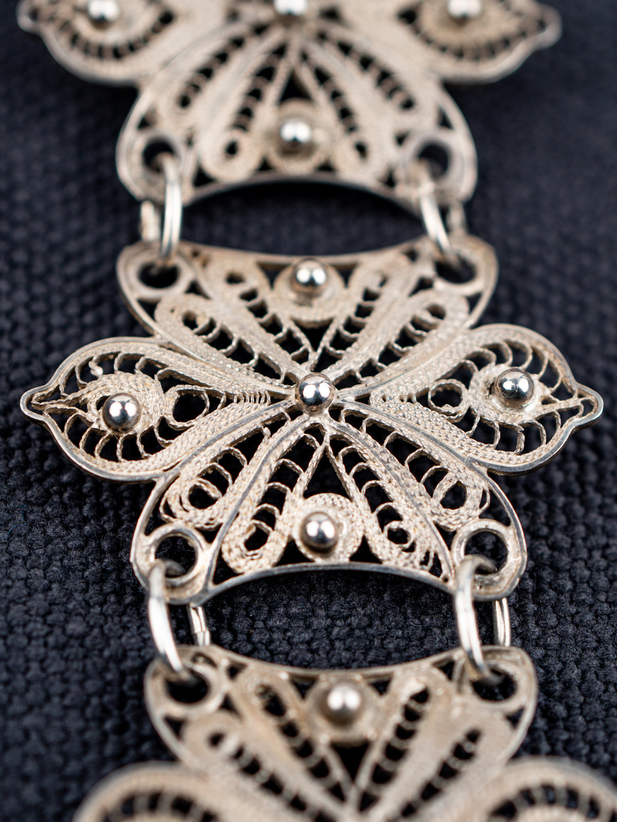 Hand-Forged Sterling Silver Filigree Bracelet (Refurbished)