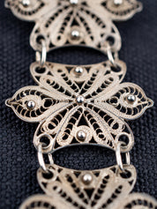 Hand-Forged Sterling Silver Filigree Bracelet (Refurbished)