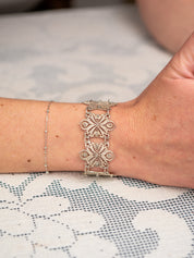 Hand-Forged Sterling Silver Filigree Bracelet (Refurbished)