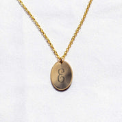 Monogram Voyager Charm Necklace | Gold