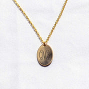 Monogram Voyager Charm Necklace | Gold