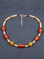 Gemstone Necklace with Silver Clasp
