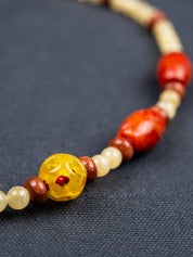Gemstone Necklace with Silver Clasp