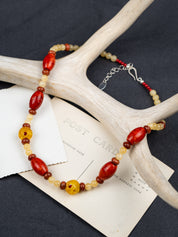 Gemstone Necklace with Silver Clasp