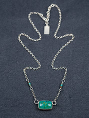 Chalcedony & Malachite Beads Necklace