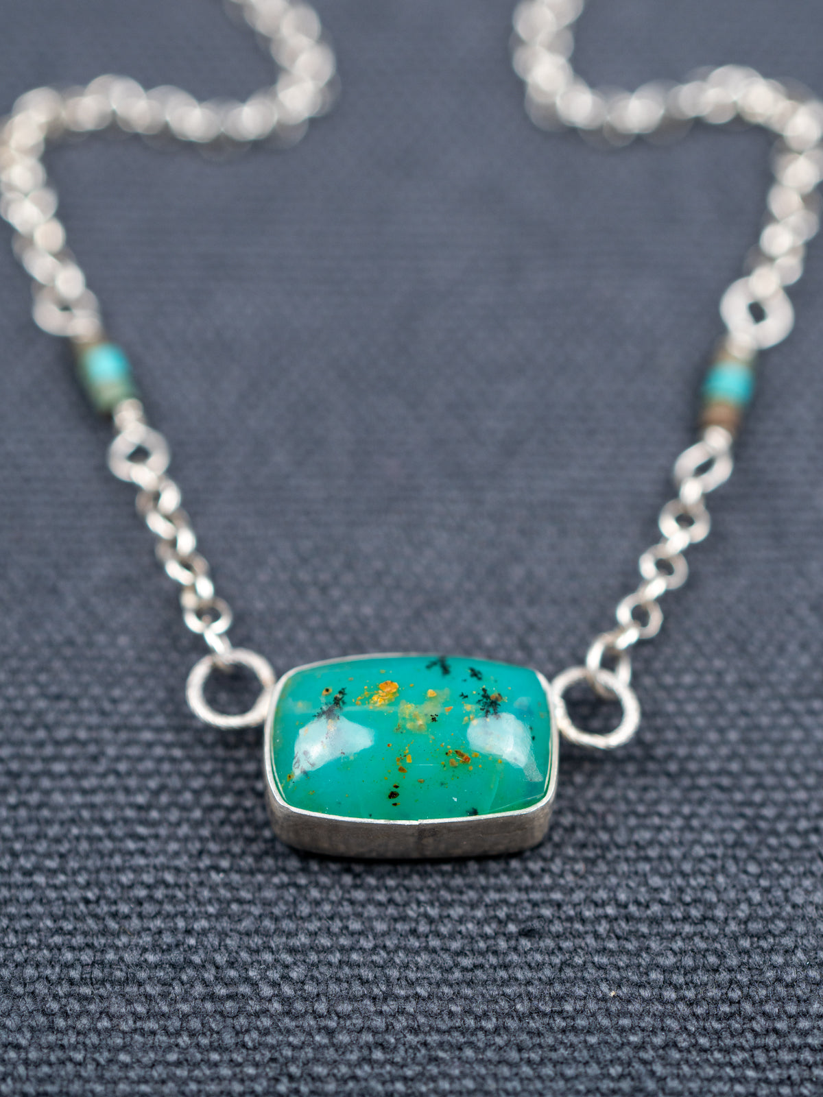 Chalcedony & Malachite Beads Necklace