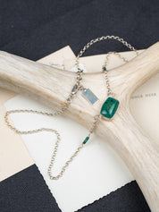 Chalcedony & Malachite Beads Necklace