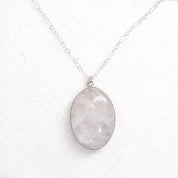 Medium Lodestar Necklace with 25mm x 18mm Frosted Quartz picked up in Lakewood, Colorado