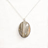 Medium Lodestar Necklace with 25mm x 18mm Striped Petrified Wood from Colorado