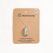 Medium Lodestar Necklace with 25mm x 18mm Striped Petrified Wood from Colorado