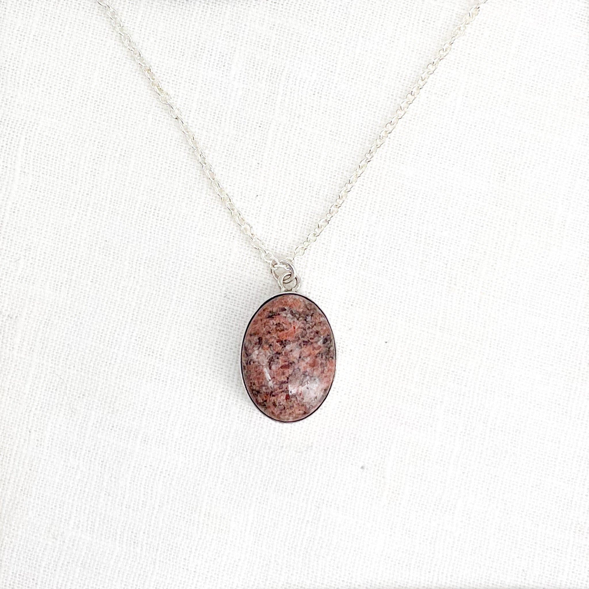 Small Lodestar Necklace with 12mm x 16mm sandstone picked up at Red Rocks, Colorado