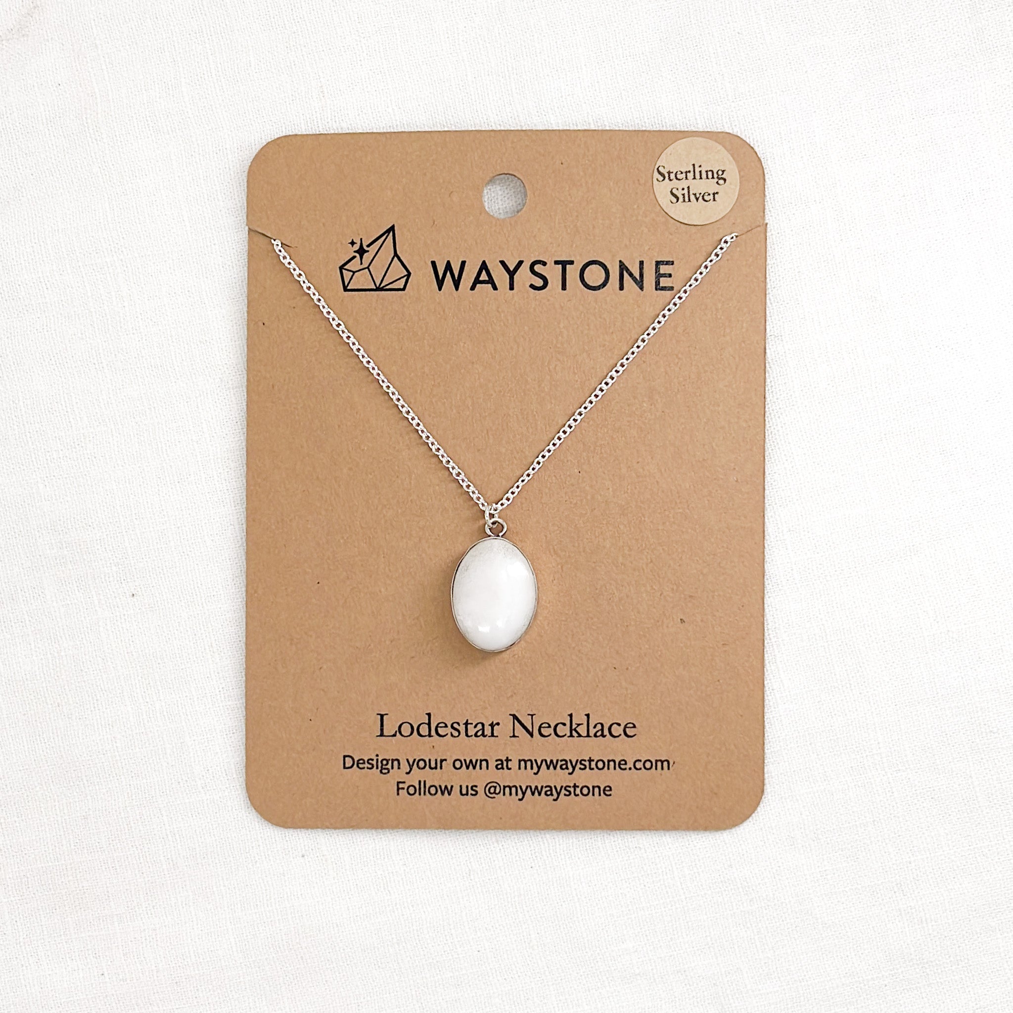 Small Lodestar Necklace with 12mm x 16mm yule marble picked up at Marble, Colorado