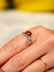 Mini Meridian Ring with Your Stone | Silver