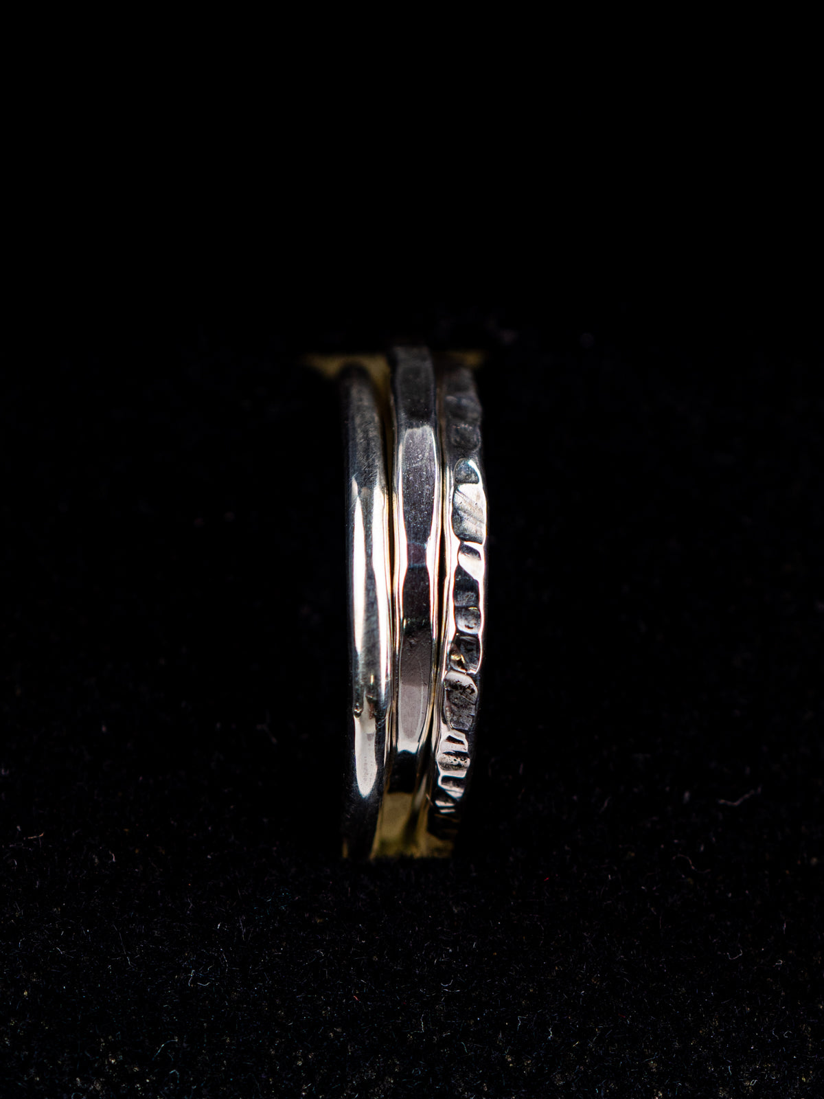 Textured Band Rings