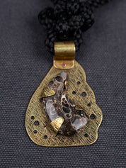 Turritella Agate with Brass Findings Necklace