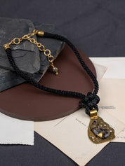 Turritella Agate with Brass Findings Necklace