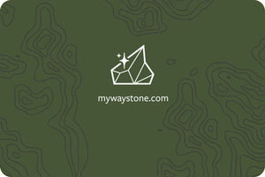 Green digital gift card with Waystone logo and website URL mywaystone.com