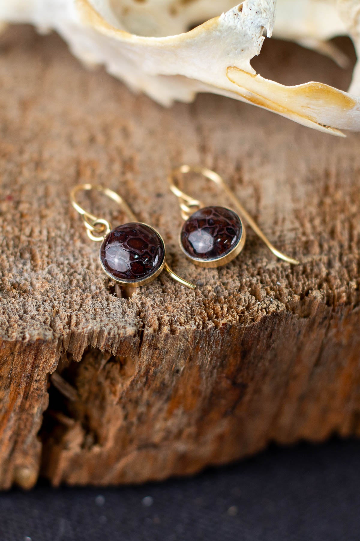 Petite Astral Earrings with Your Stone | Gold