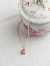 Mini Compass Necklace with Your Stone | Silver