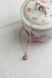 Mini Compass Necklace with Your Stone | Silver