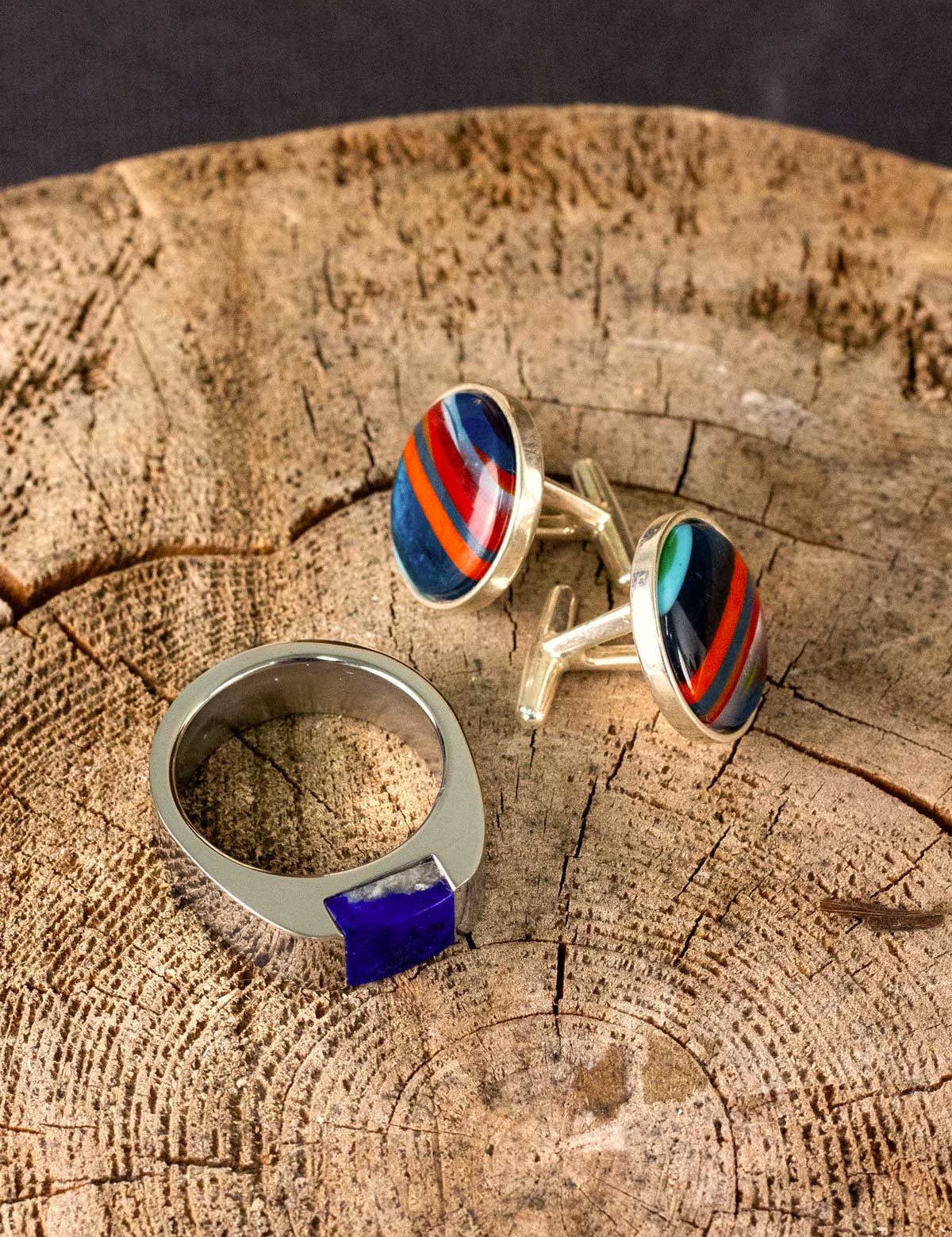 Cufflink Rings Custom Cufflinks | Made from Your Stone – Waystone