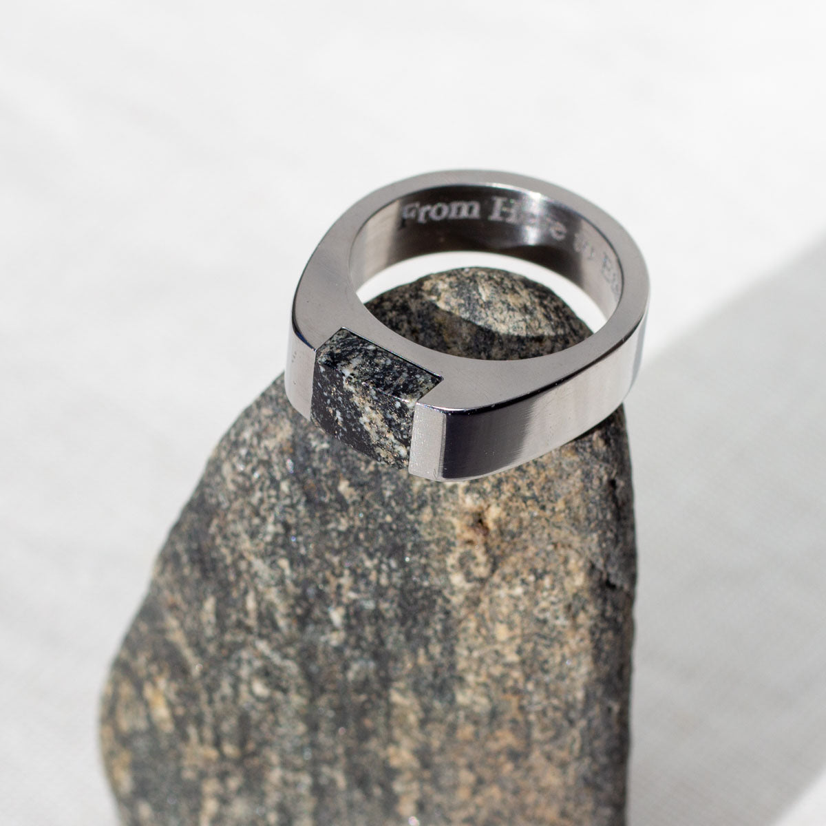 Engraved signet ring made with your own stone