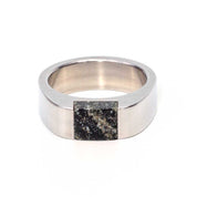 Stainless steel stone signet ring made with your stone