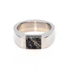 Stainless steel stone signet ring made with your stone
