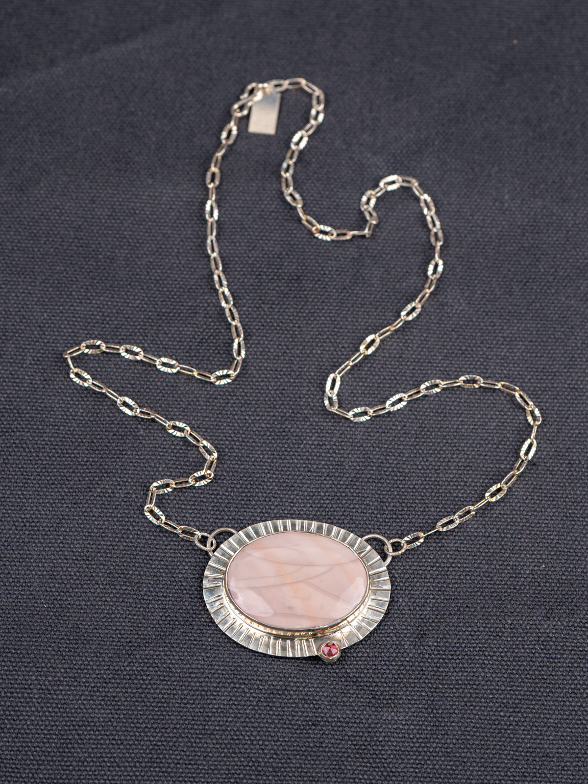 Willow Creek Jasper with Garnet Accent Necklace