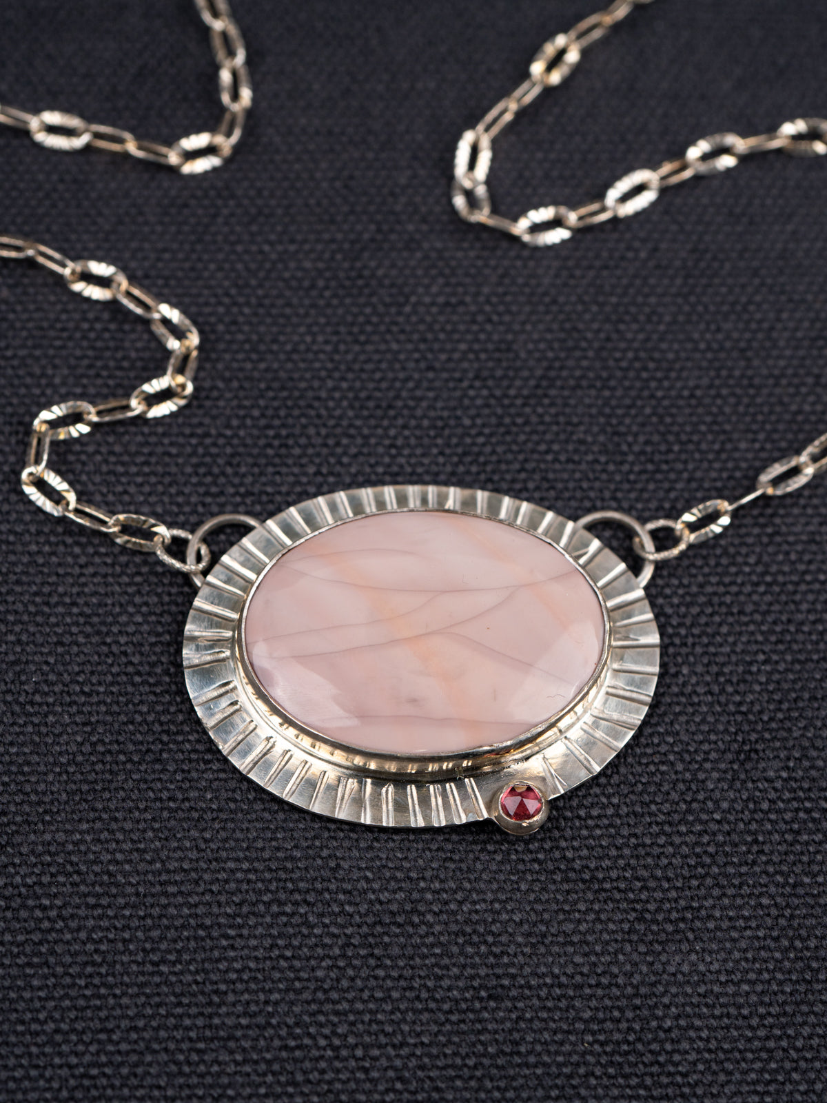 Willow Creek Jasper with Garnet Accent Necklace