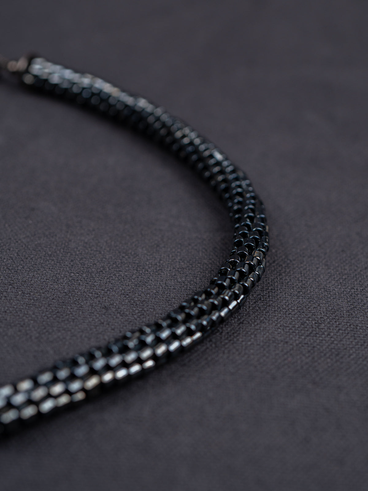 Gray Toho Beads Necklace