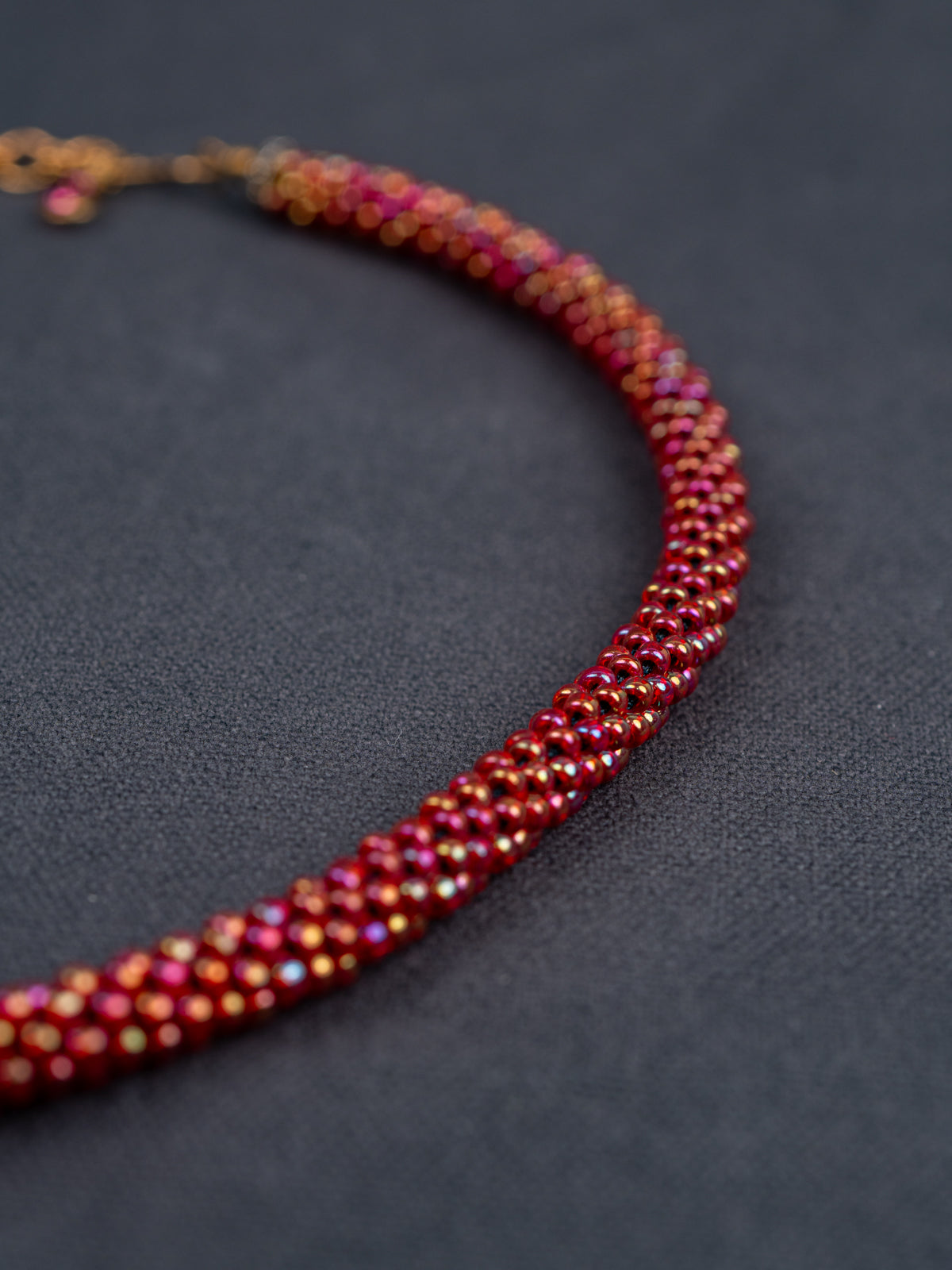 Red Toho Bead Necklace